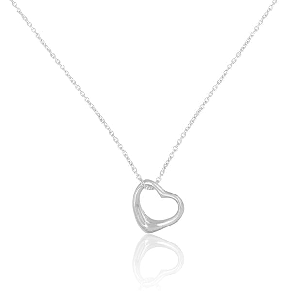 Sterling Silver Heart Pendant Necklaces Barnbury 