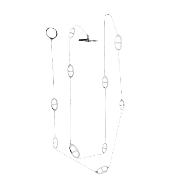 Sterling Silver Links and T-Bar Necklace Necklaces Barnbury 