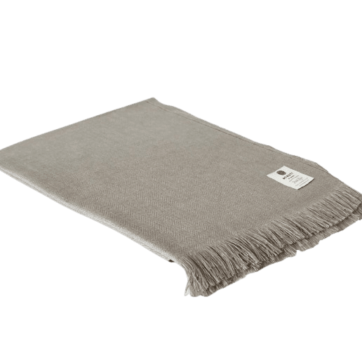 Taupe Linen Throw - BARNBURY