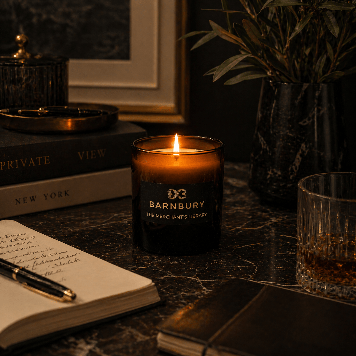 The Merchant's Library Luxury Scented Candle - BARNBURY