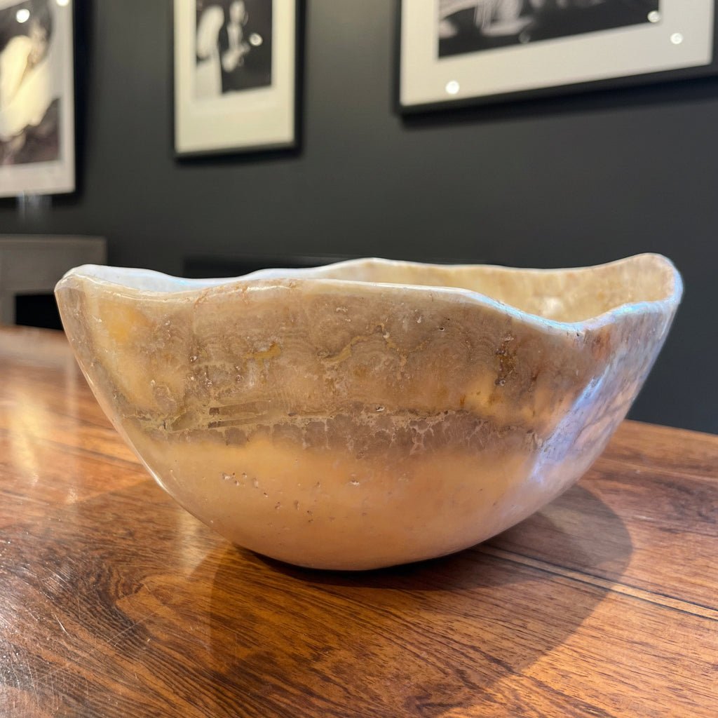 Two Tone Polished Onyx Bowl - BARNBURY