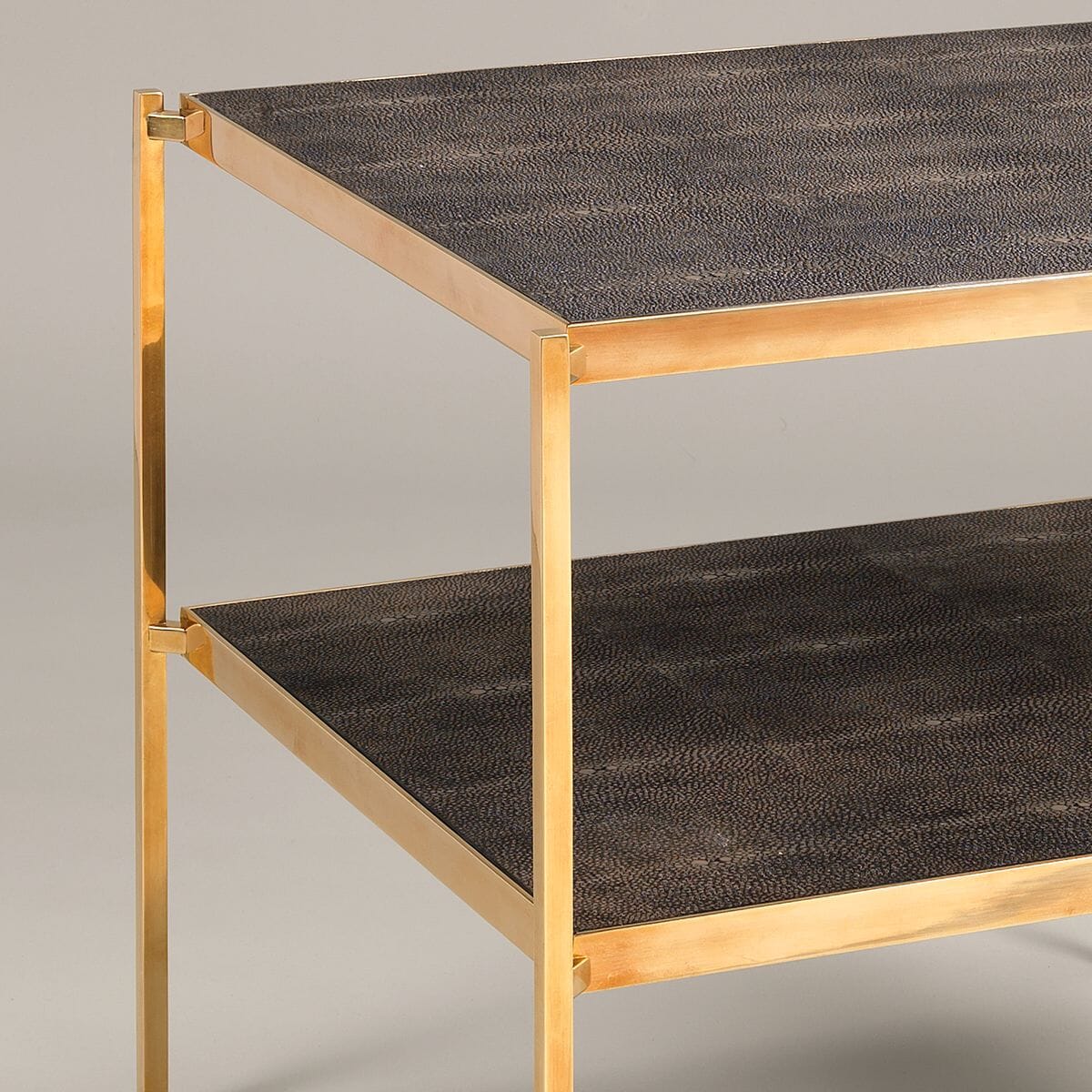 Vaughan Eccleston Brass & Shagreen Table - BARNBURY