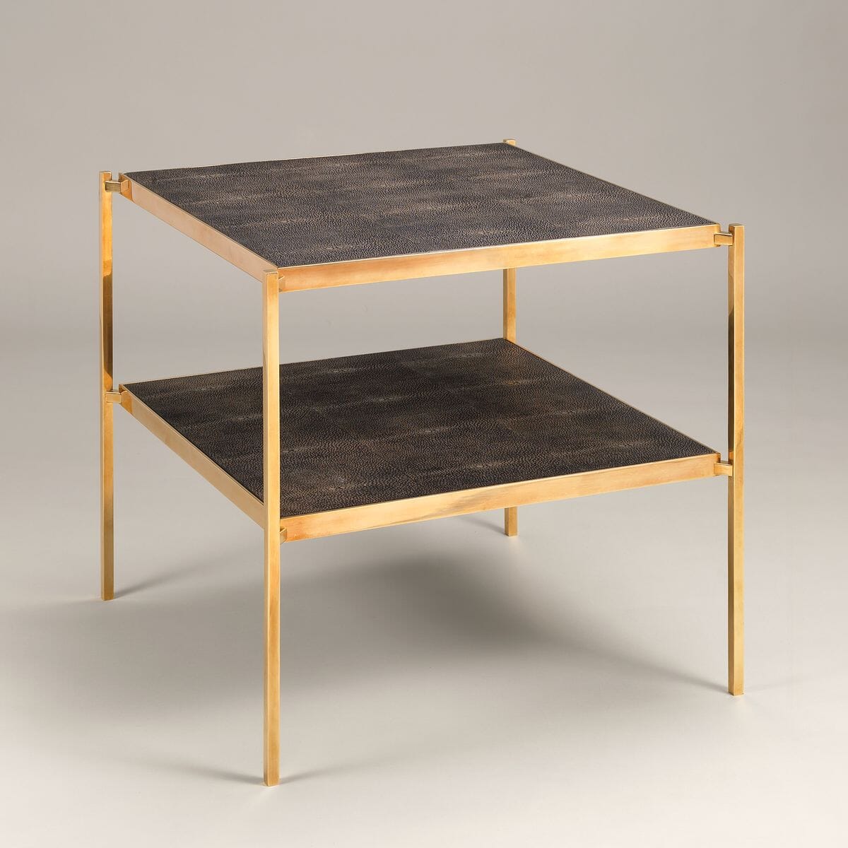 Vaughan Eccleston Brass & Shagreen Table - BARNBURY