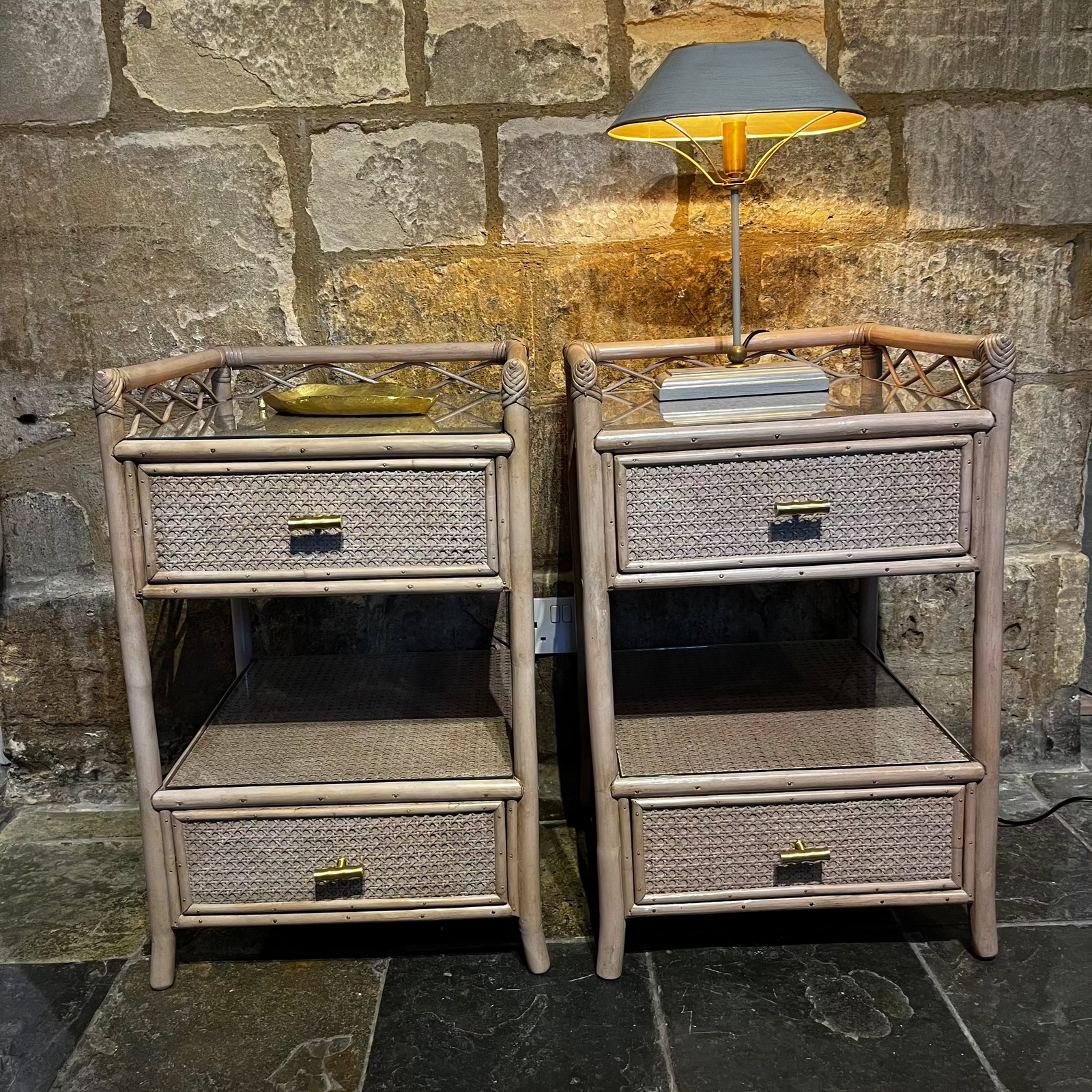 Vintage Angraves Rattan Bedroom Set Furniture Barnbury 