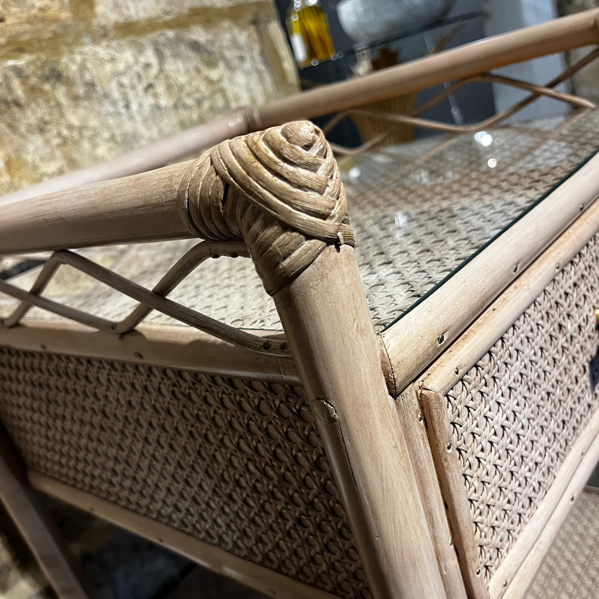 Vintage Angraves Rattan Bedroom Set Furniture Barnbury 