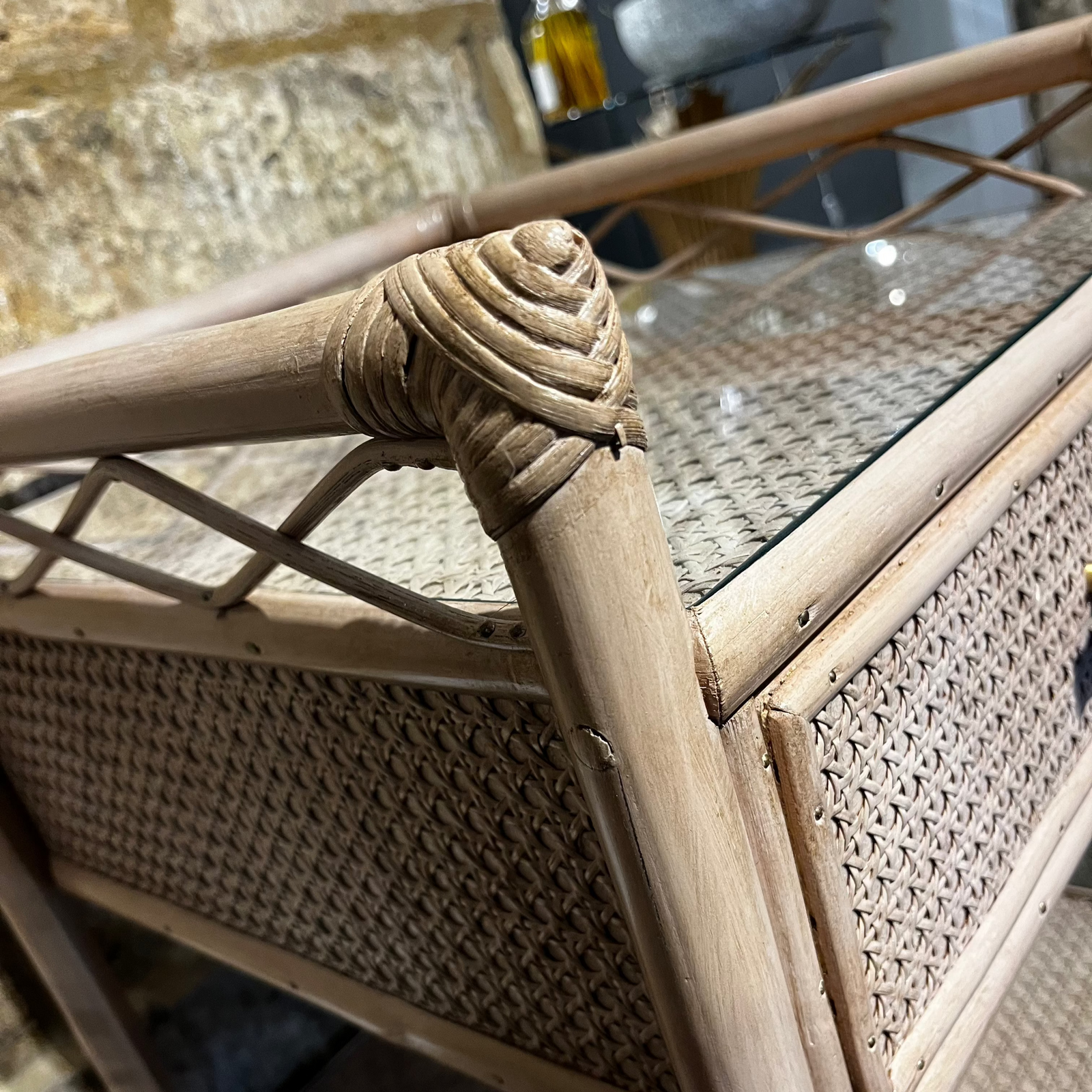 Vintage Angraves Rattan Bedroom Set Furniture Barnbury 