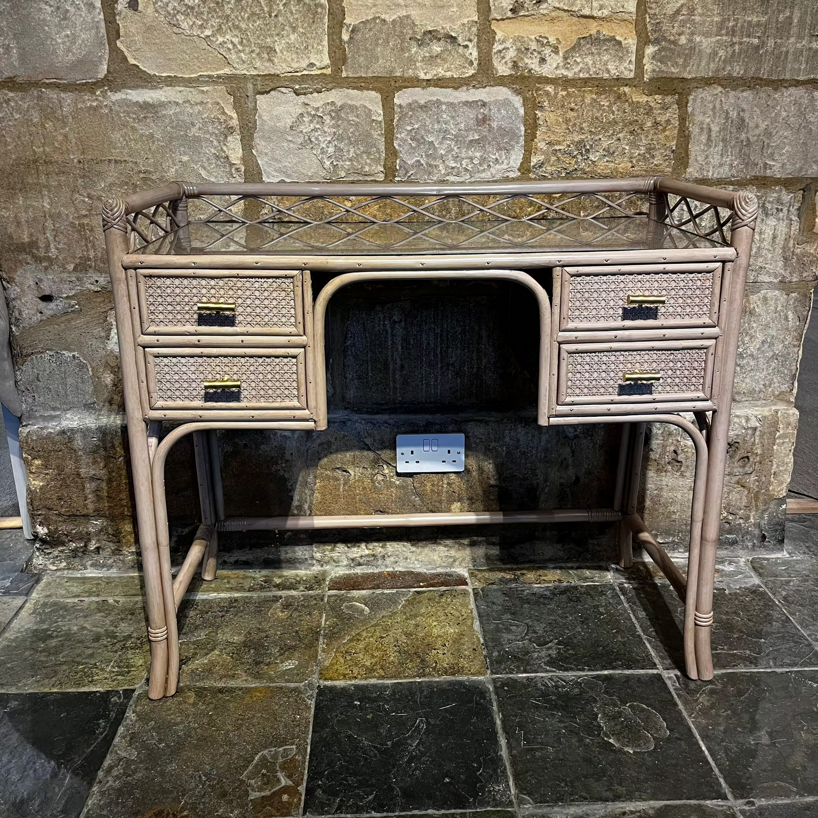 Vintage Angraves Rattan Bedroom Set Furniture Barnbury 