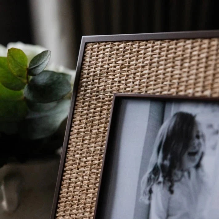 Wheat Rattan Frame Photo Frame BARNBURY 