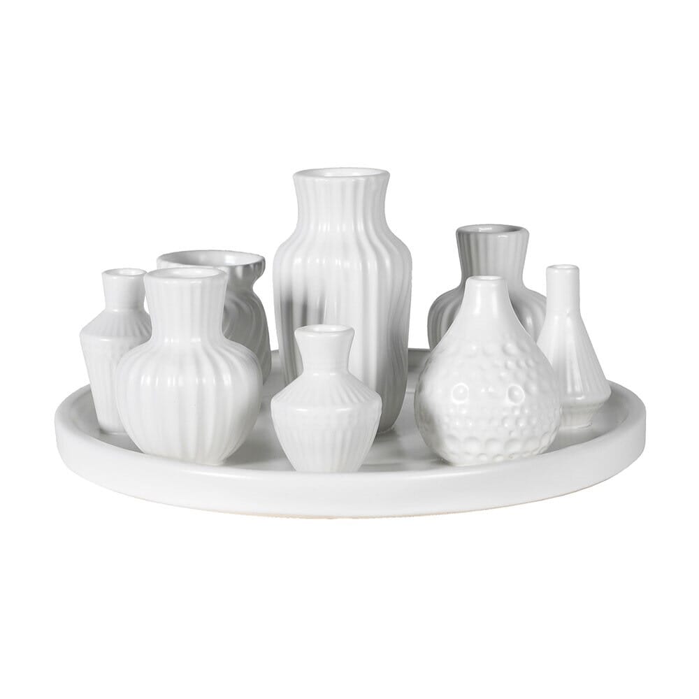 White Ceramic Multi Stem Vase Vase Barnbury 
