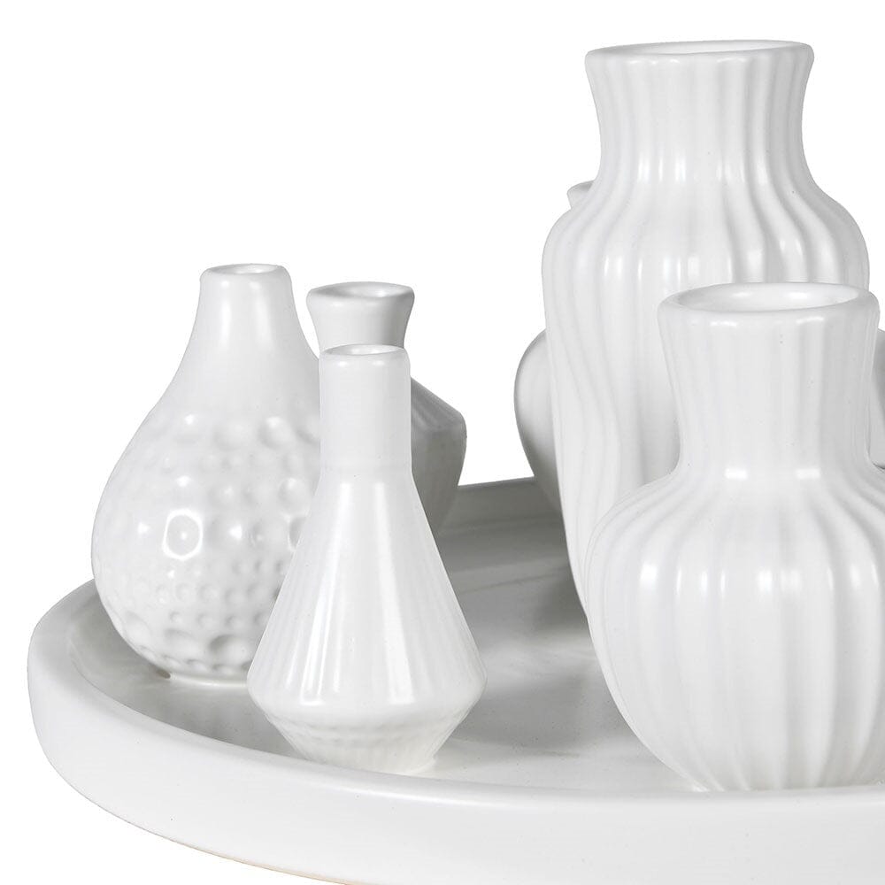 White Ceramic Multi Stem Vase Vase Barnbury 