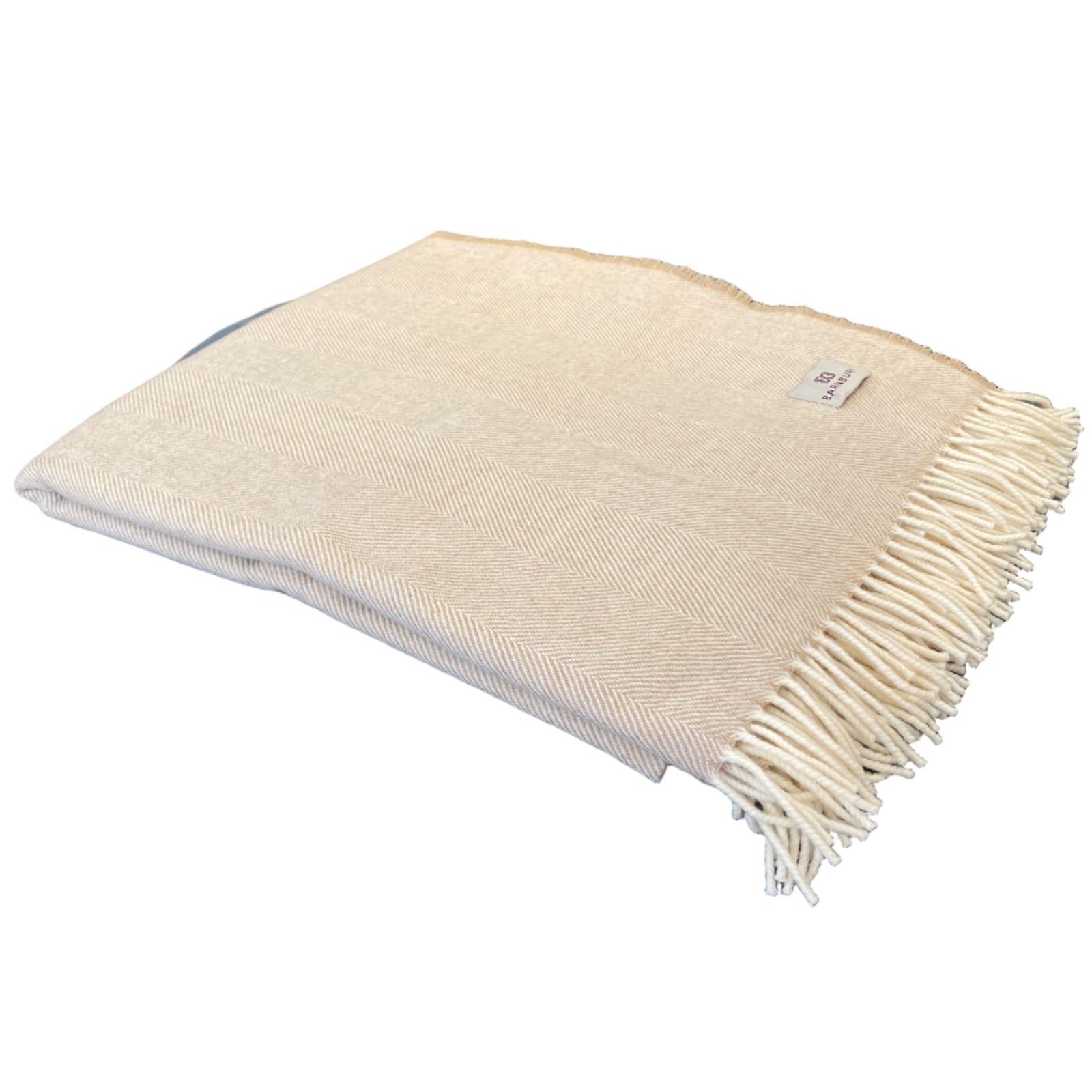 XL Basswood Supersoft Merino Herringbone Throw - BARNBURY