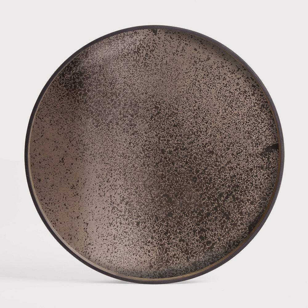 XL Round Bronze Mirror Tray - Barnbury
