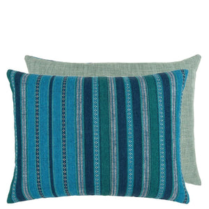 William Yeoward Almacan Peacock Cushion - Barnbury