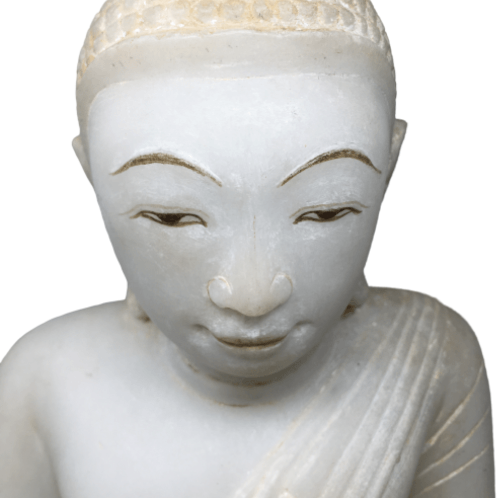 18th Century Shan Style Burmese Alabaster Buddha Vintage & Antique Barnbury 