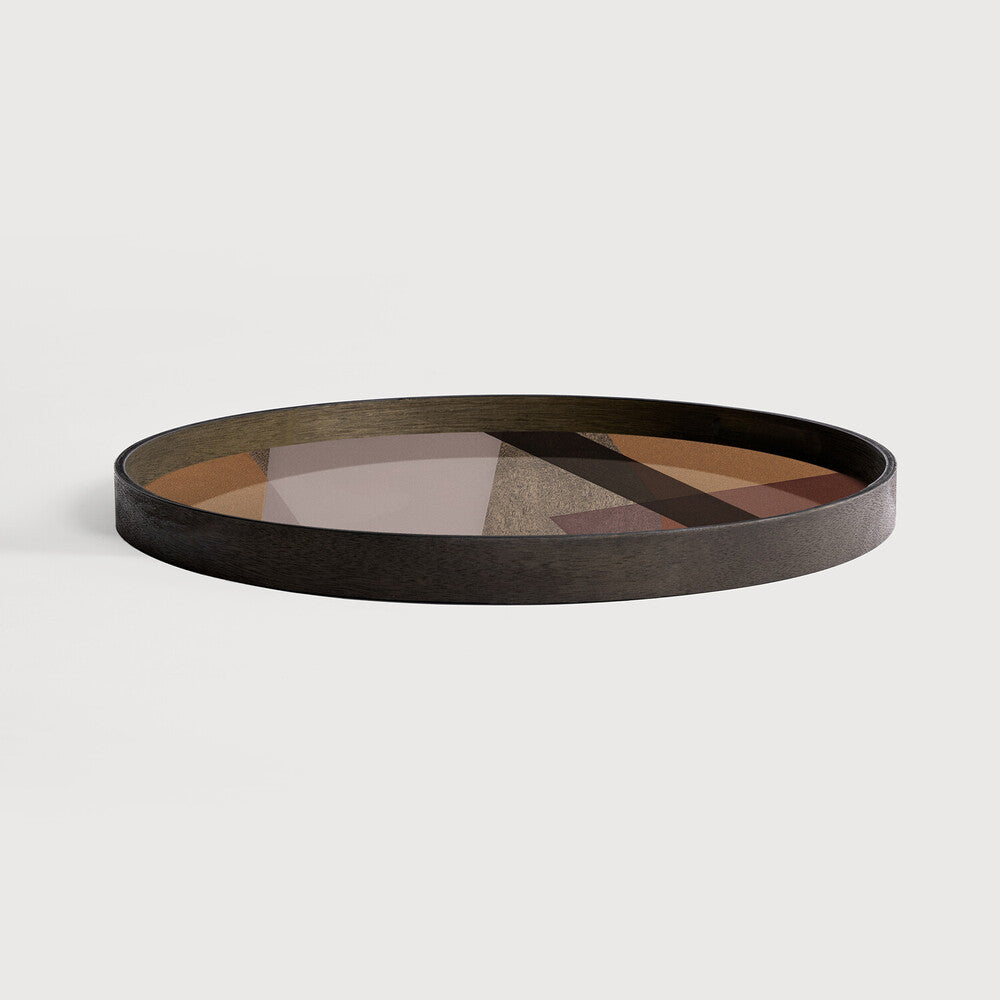 Large Glass Angles Round Tray Tray Ethnicraft 