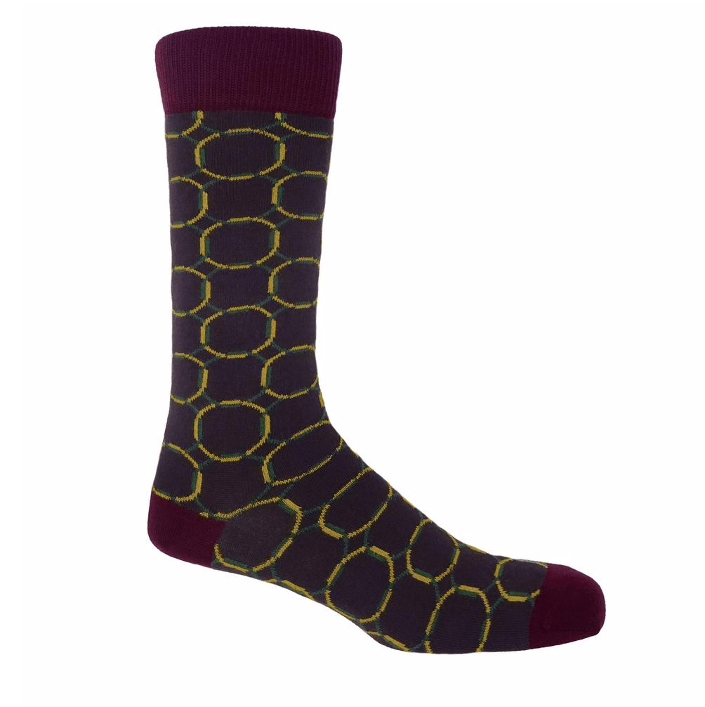 Purple Linked Socks - Barnbury