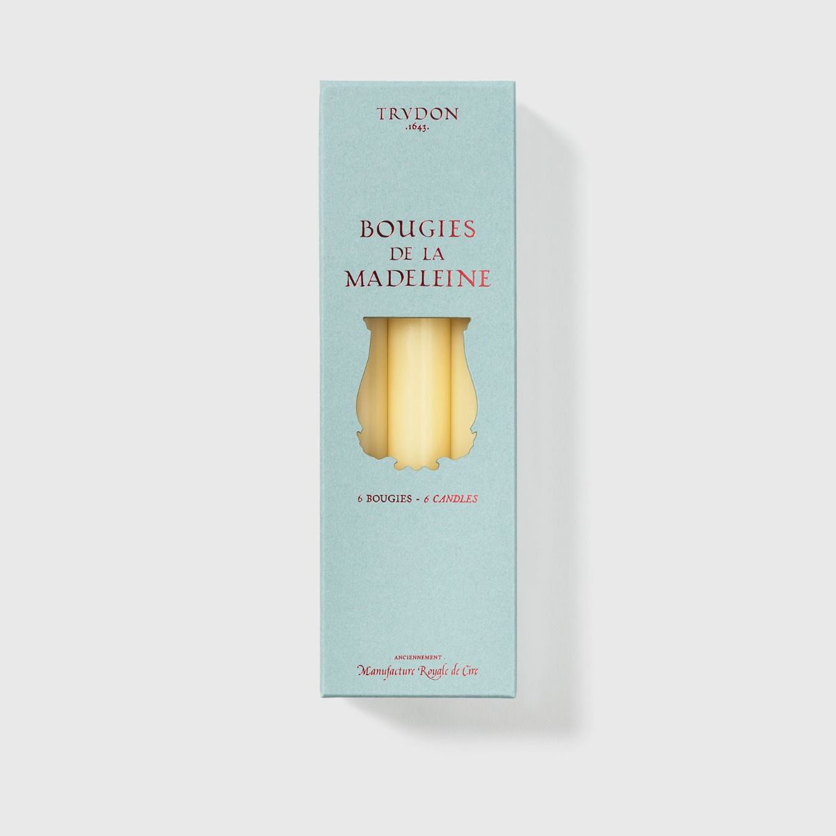 6 Trudon Ivory Madeleine Candles - BARNBURY