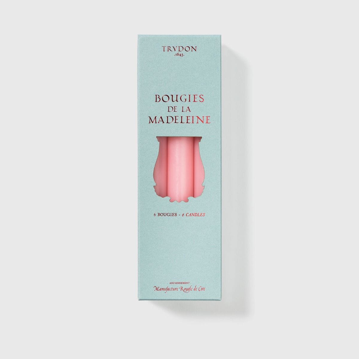 6 Trudon Pink Madeleine Candles - BARNBURY
