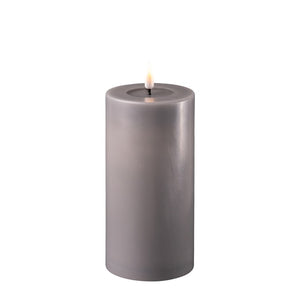 Grey Wax LED Battery Candles - Barnbury