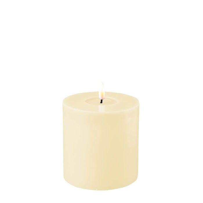 Cream Wax LED Battery Candles Flameless Candles Barnbury 10cm x 10cm 