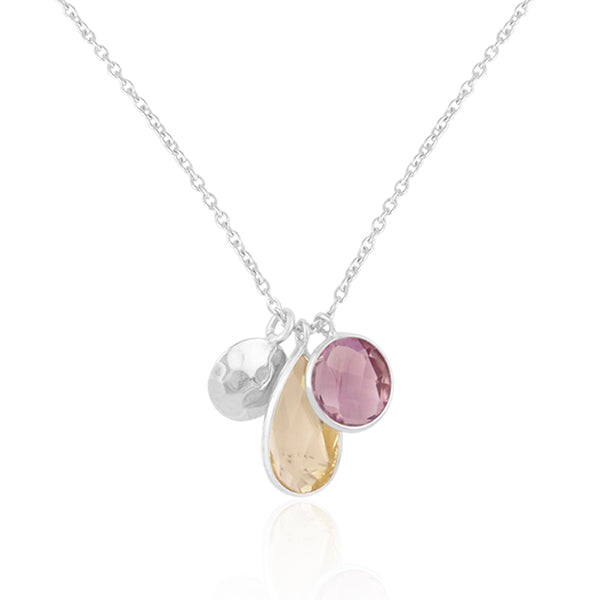Amethyst and Lemon Topaz Necklace - Barnbury