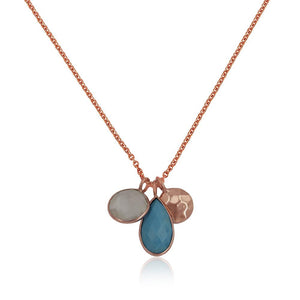 crystal quartz and turquoise necklace - Barnbury
