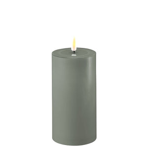Salvie Green Wax LED Battery Candles