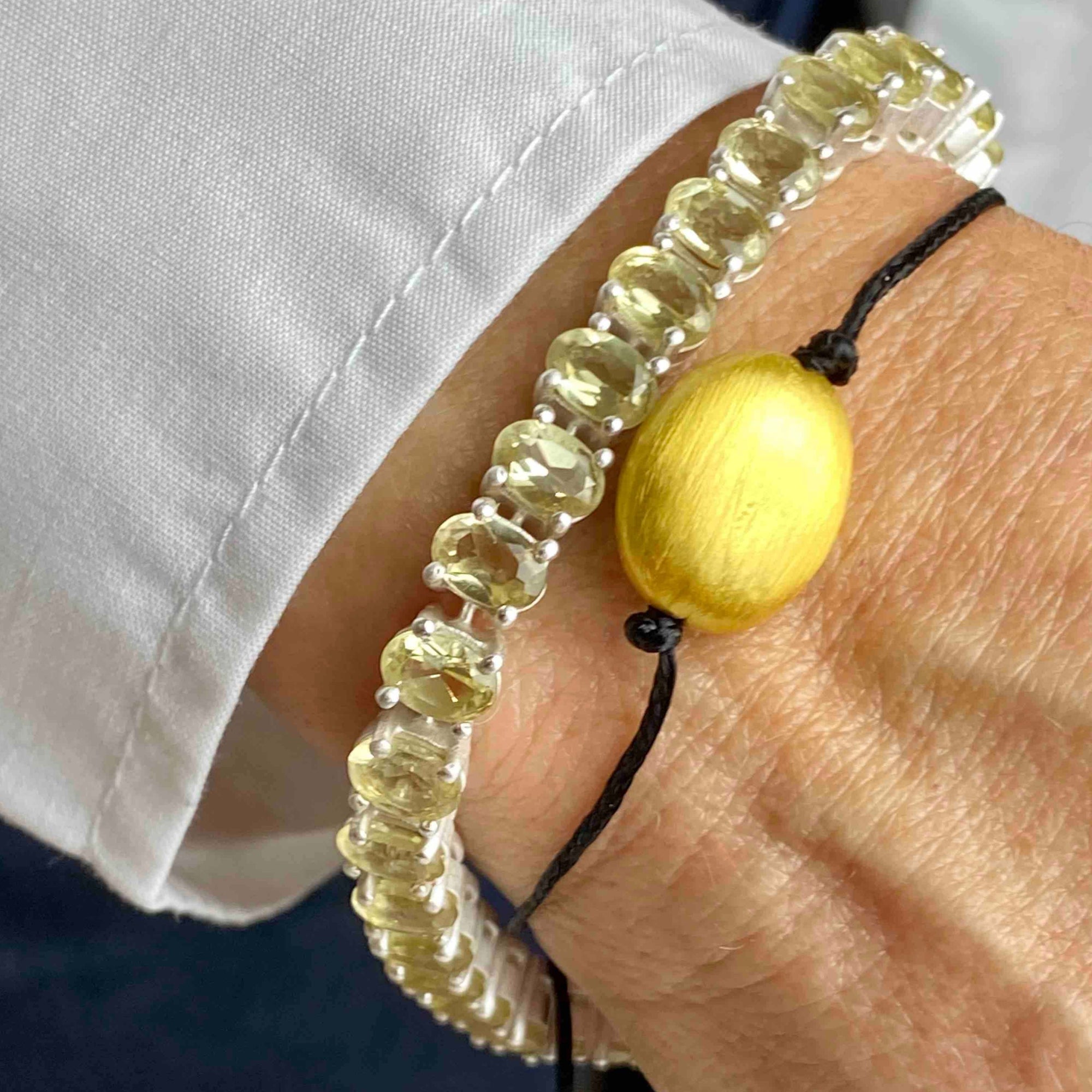 Sterling silver lemon topaz tennis bracelet - Barnbury