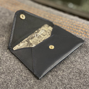 Blue Leather Business Card Holder - Barnbury