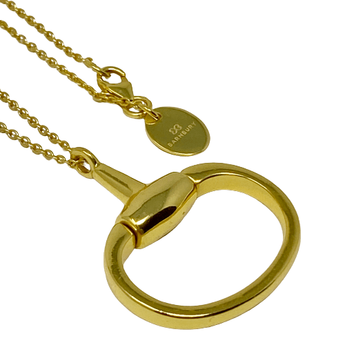 Gold Plated Snaffle Pendant - Barnbury
