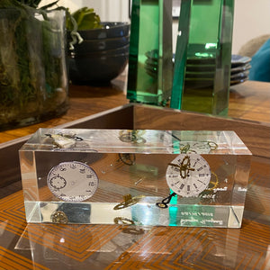 Watch Components in Acrylic Block