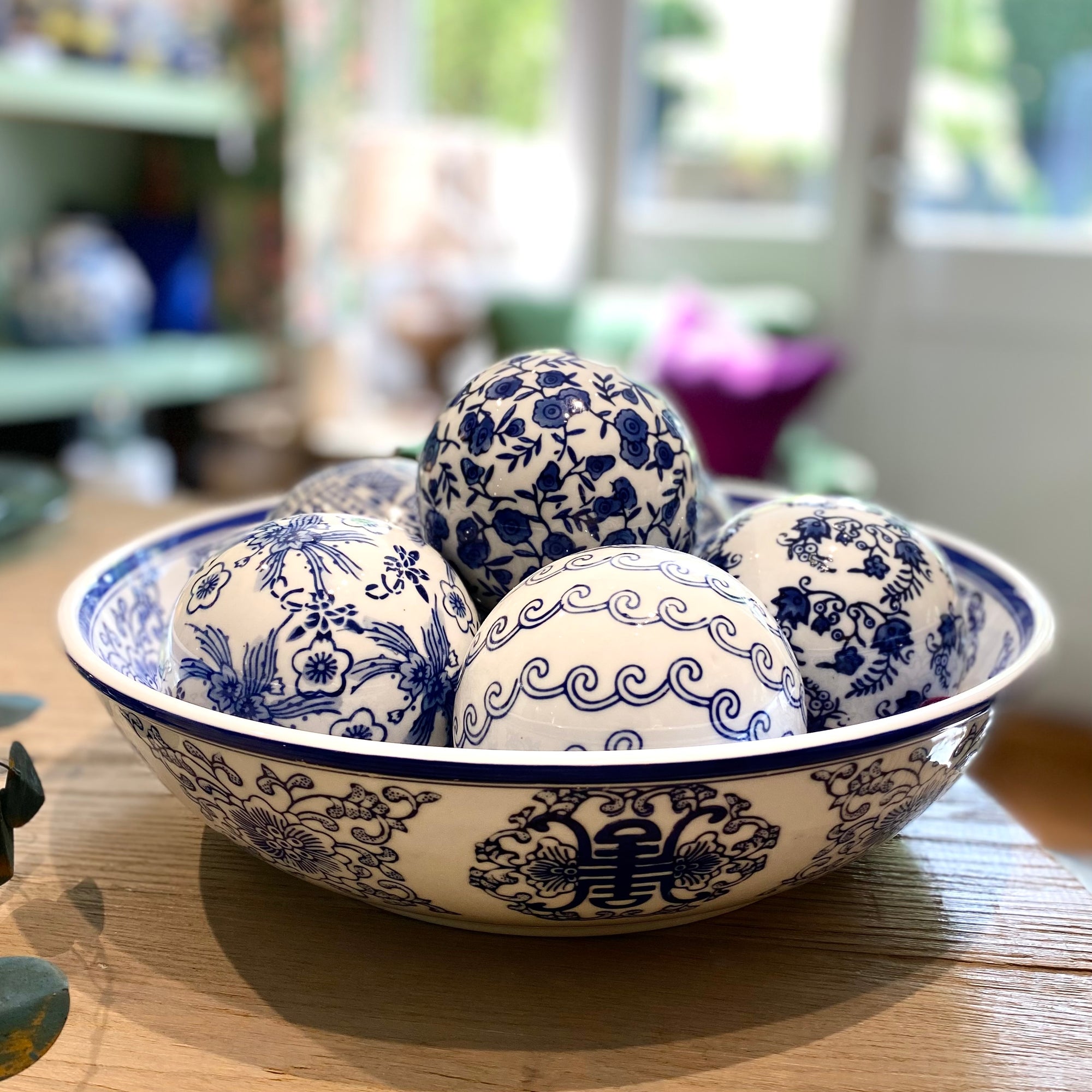 Decorative Chinoiserie Porcelain Balls - Barnbury