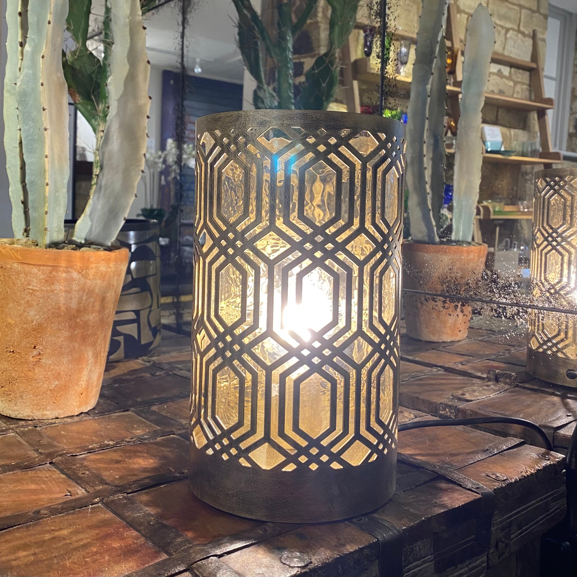 Medina Aged Gold Table Lamp - Barnbury