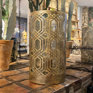 Medina Aged Gold Table Lamp - Barnbury