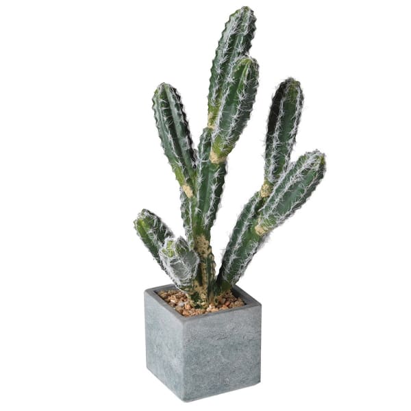 Faux Spiky Cactus in Square Planter
