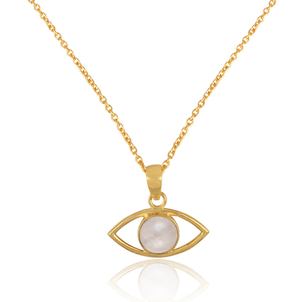 Rainbow Moonstone Evil Eye Pendant - Barnbury