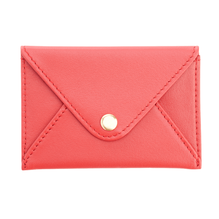 Red Leather Business Card Holder - Barnbury