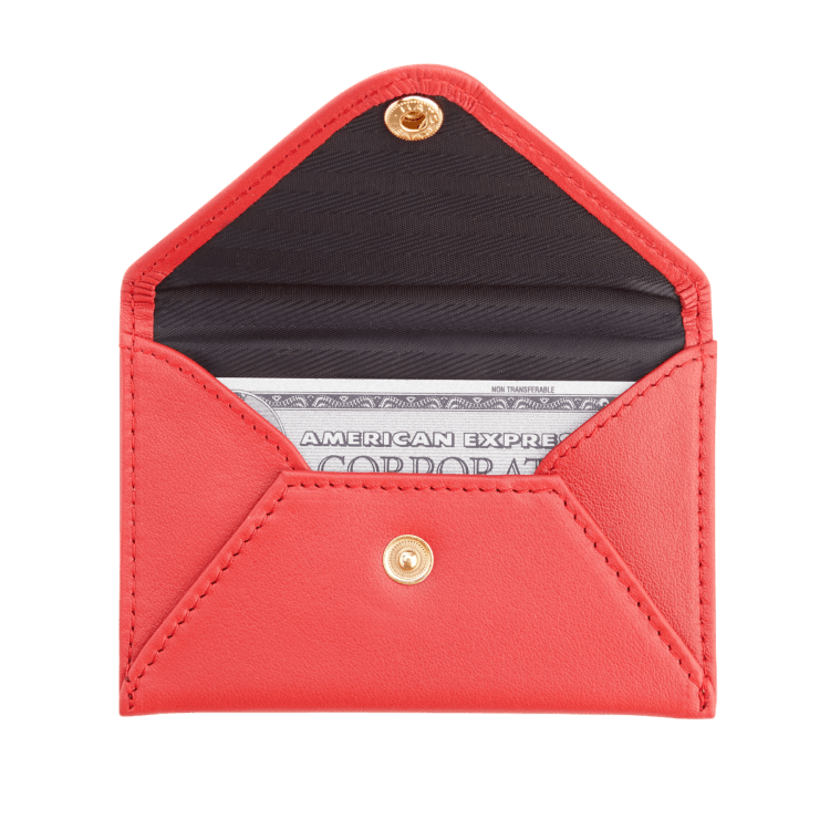 Red Leather Business Card Holder business card holder Barnbury 