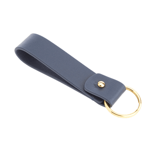 Navy Leather Loop Keyring - Barnbury