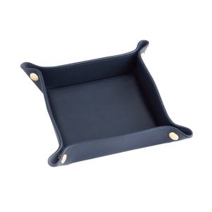 Navy Leather Valet Tray - Barnbury