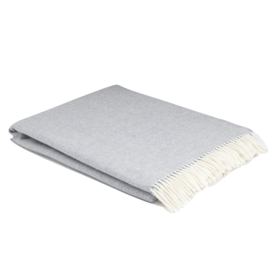 XL Smoke Super Soft Herringbone Wool Throw - Barnbury