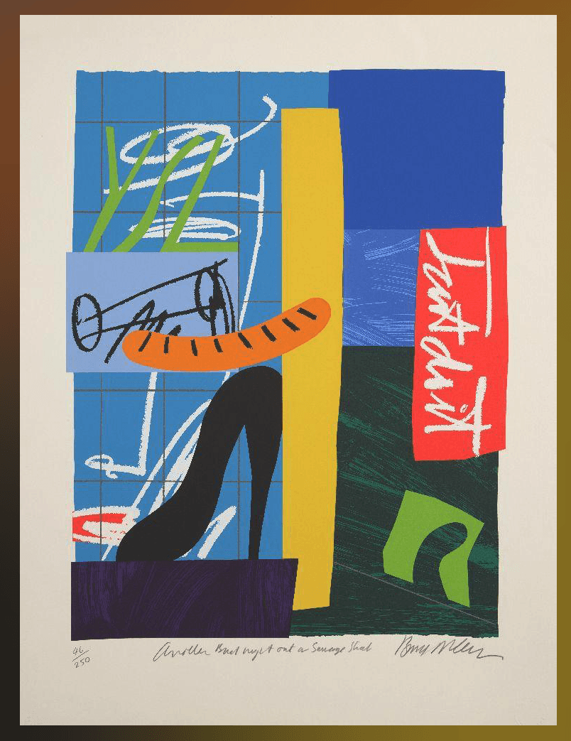 Bruce McLean - Another Bad Night Out on Sausage Street Screenprint Barnbury 