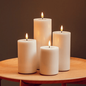 Cream Wax LED Battery Candles - Barnbury