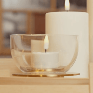 2 Cream Wax LED Tea Lights - Barnbury
