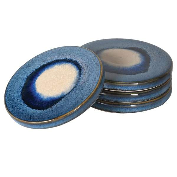 Set of 4 Blue Ceramic Coasters - Barnbury