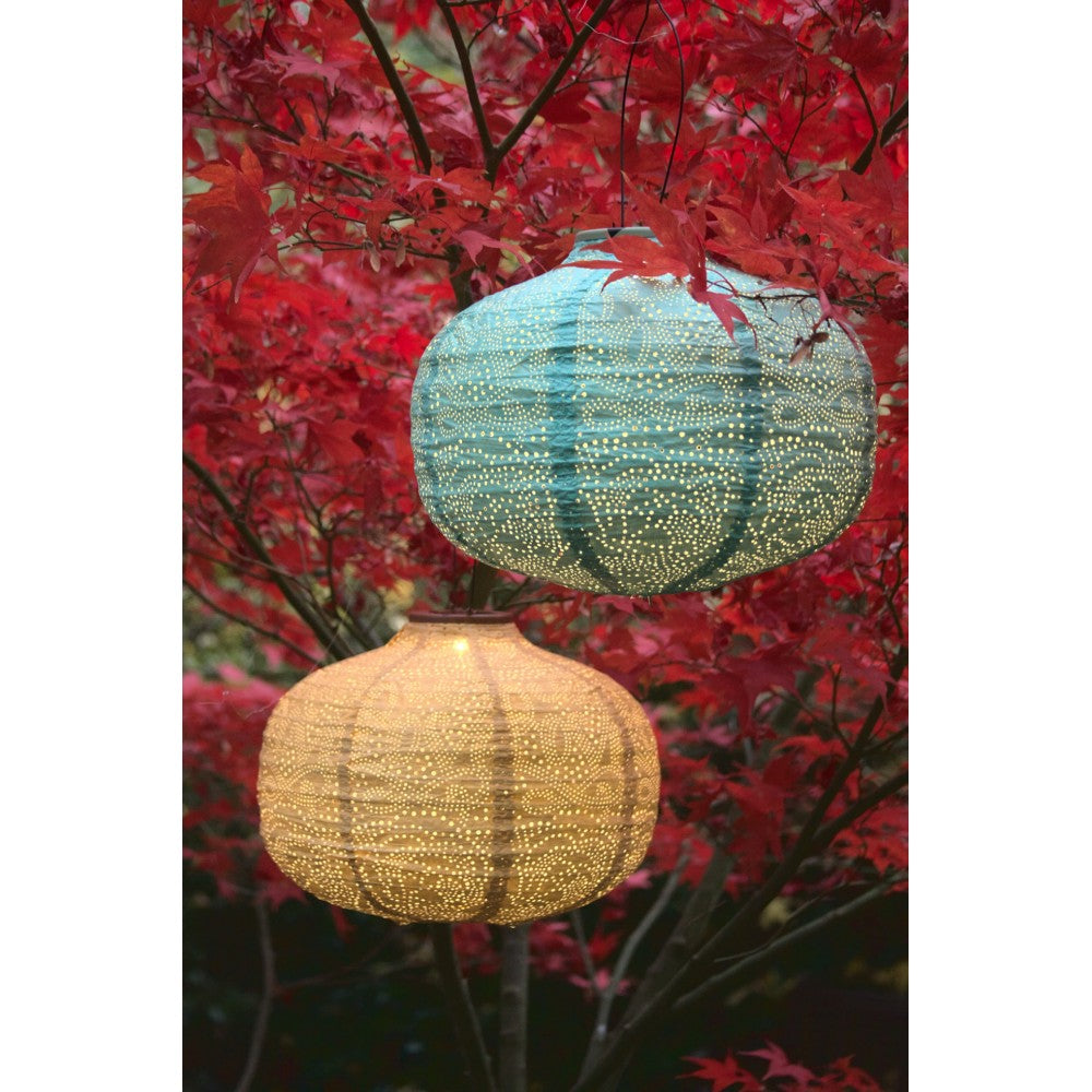 Teal Solar Lantern Solar Lighting Barnbury 