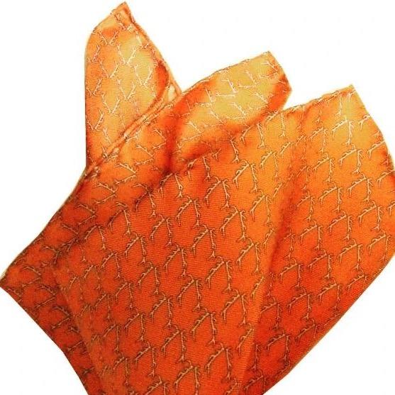 Buckwild Orange Pocket Square - BARNBURY