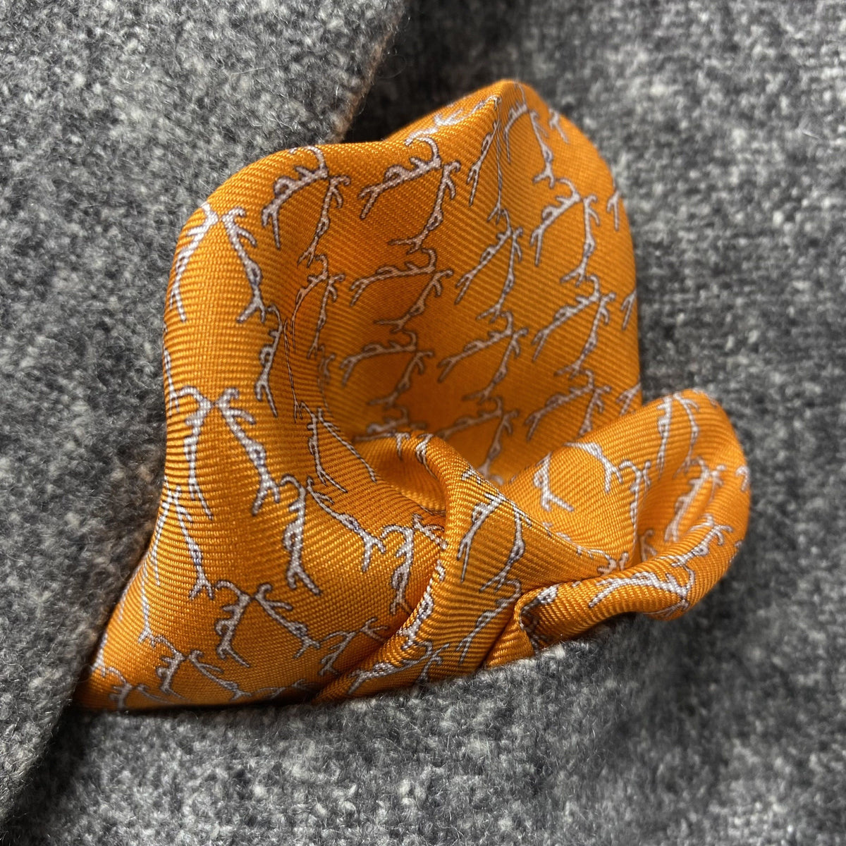 Buckwild Orange Pocket Square Pocket Square Barnbury 
