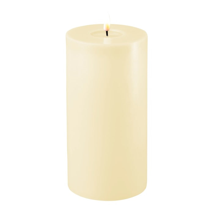 Cream Wax LED Battery Candles Flameless Candles Barnbury 10cm x 20cm 