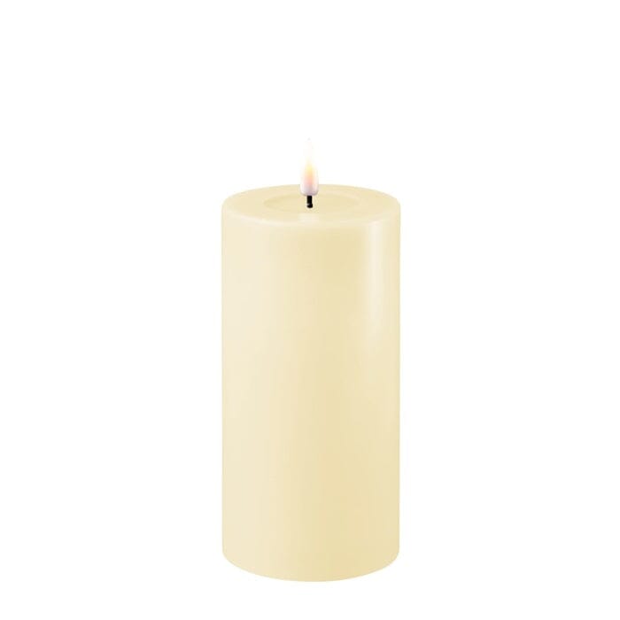 Cream Wax LED Battery Candles Flameless Candles Barnbury 7.5cm x 15cm 
